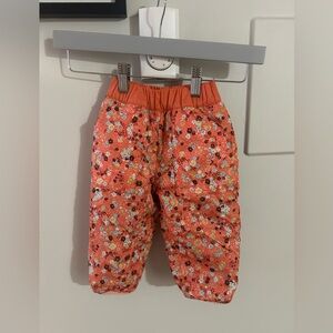 Patagonia Snow Pants, 6-12 months Fleece Lined Printed Floral